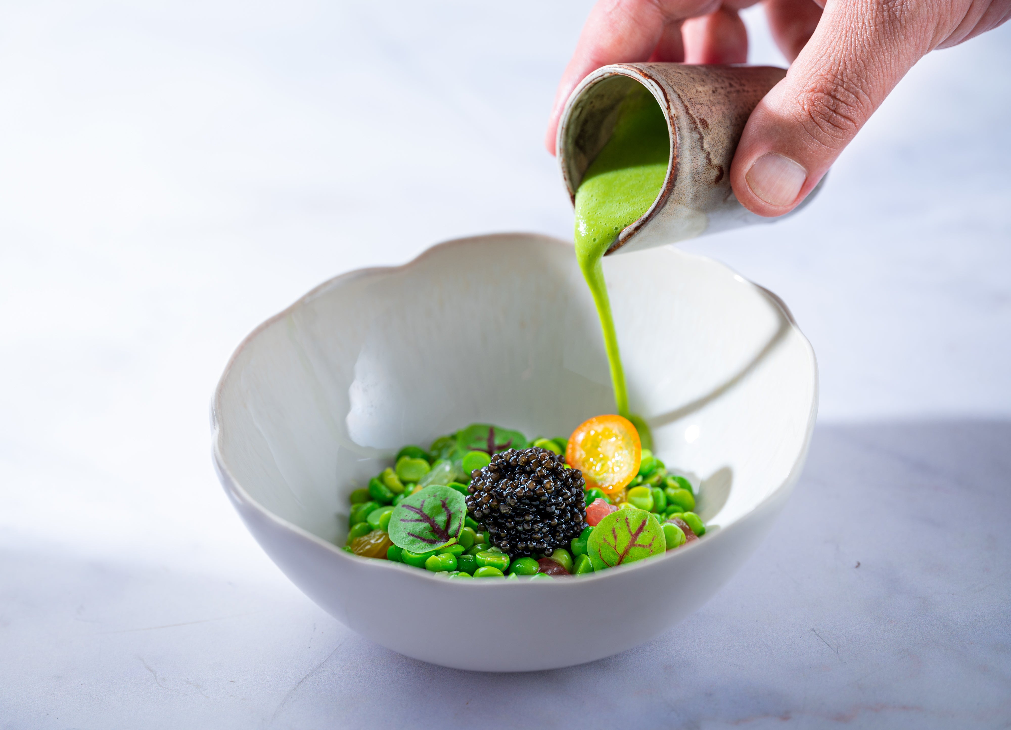 Petit pois, caviar Oscietra